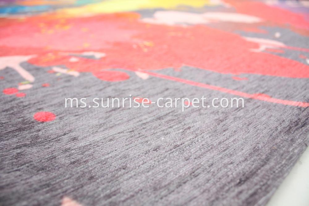 Polyester Printting Carpet Abstract Design